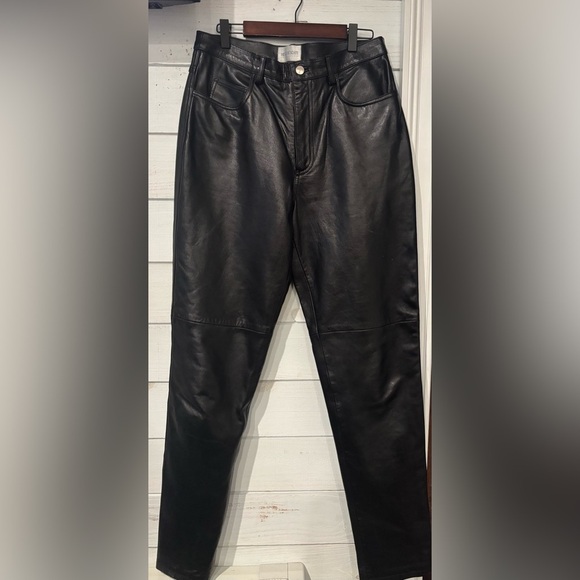 Hugo Buscati Shiny Black Leather Trousers - Picture 7 of 16